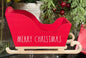 New Rae Dunn wood MERRY CHRISTMAS 6x5 sleigh holiday decor