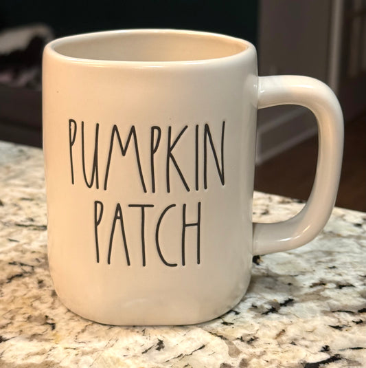New Rae Dunn white ceramic mug PUMPKIN PATCH