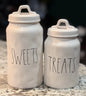 Rae Dunn white ceramic retired canister set SWEETS & TREATS