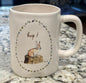 Rae Dunn vintage bunny line ceramic coffee mug HOP!