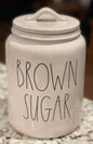 New Rae Dunn 9” ceramic BROWN SUGAR canister