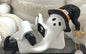 New resin Halloween decor book reading ghost
