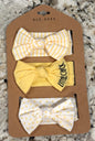 New Rae Dunn yellow baby Easter bow set LITTLE CHICK