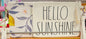 New Rae Dunn travel pouch/purse HELLO SUNSHINE wristlet 9x7