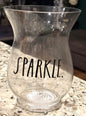New Rae Dunn large glass SPARKLE vase storage jar