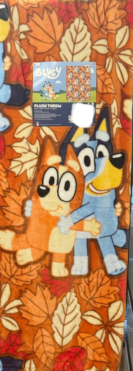 New Bluey fall leaf 🍁 Throw blanket bedding 50x70
