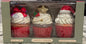 New Sweet Treats resin 3-piece Christmas faux cupcake decor