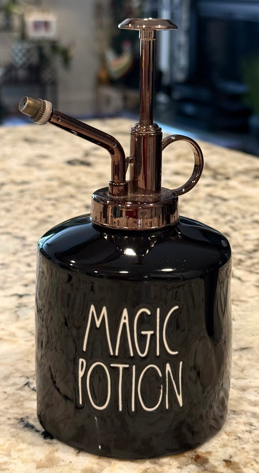 New Rae Dunn black ceramic Halloween decor mister MAGIC POTION