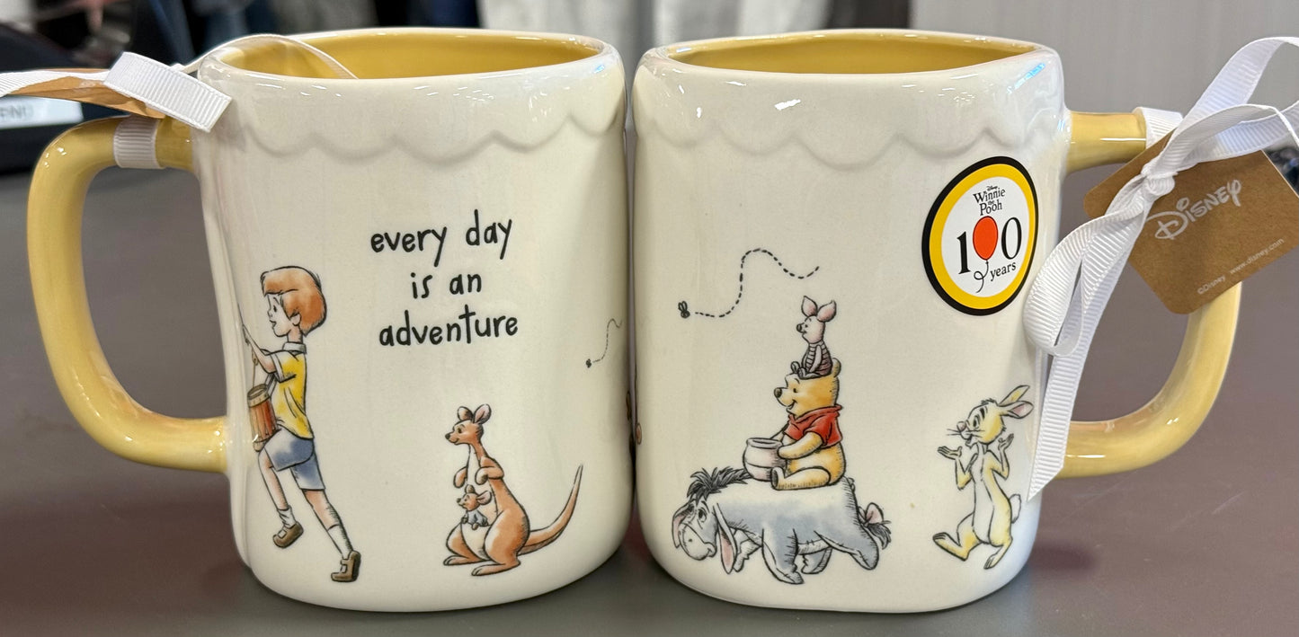 New Rae Dunn x Disney’s 100 Anniversary of Winnie the Pooh ceramic coffee mug EVERY DAY IS AN ADVENTURE