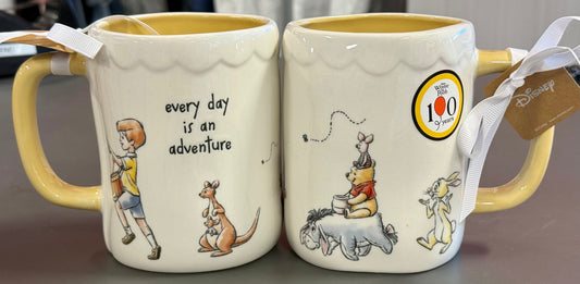 New Rae Dunn x Disney’s 100 Anniversary of Winnie the Pooh ceramic coffee mug EVERY DAY IS AN ADVENTURE