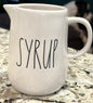 New Rae Dunn white ceramic SYRUP container