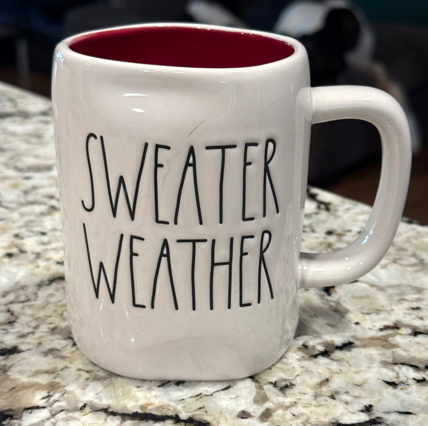 Rae Dunn fall ceramic coffee mug SWEATER WEATHER
