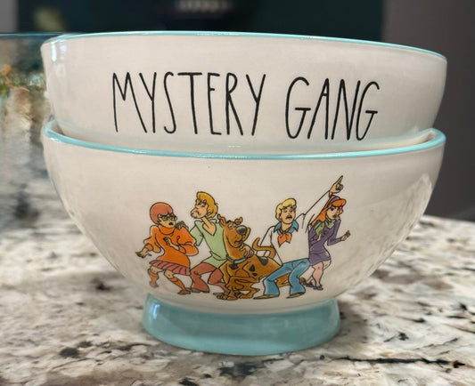 New Rae Dunn x Scooby Doo 2-piece ceramic bowl set MYSTERY GANG