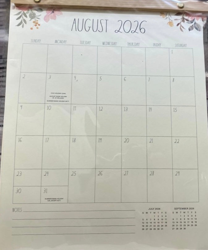 New Rae Dunn bamboo wall hanging 2026/2027 calendar
