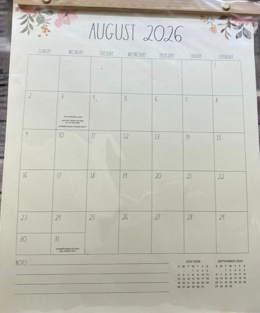 New Rae Dunn bamboo wall hanging 2026/2027 calendar