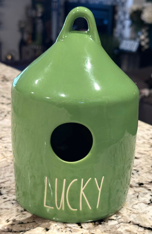 New Rae Dunn St. Patrick’s Day birdhouse LUCKY 🍀