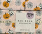 New Rae Dunn pink pumpkin Halloween QUEEN sheet set