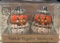 New Joanna Parker ceramic fall turkey salt & pepper shaker set