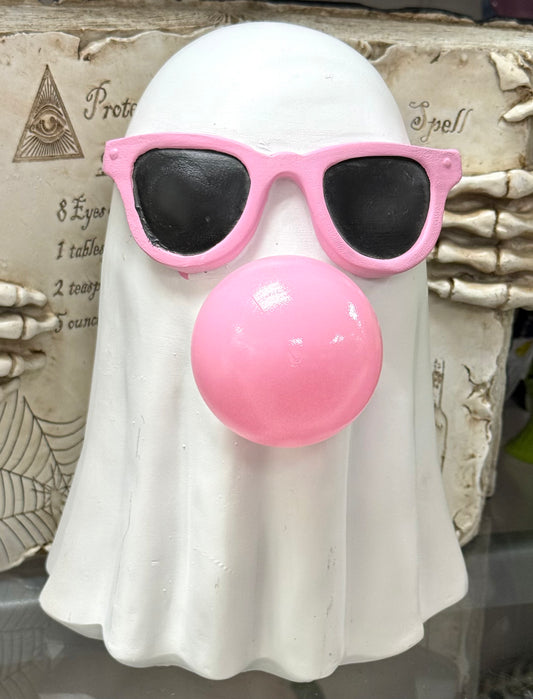 New resin Halloween ghost bubble blowing decor with glasses