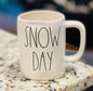 New Rae Dunn white ceramic coffee mug SNOW DAY
