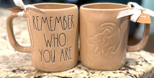 New Rae Dunn x The Lion King  tan ceramic coffee mug REMEMBER WHO YOU ARE
