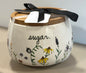 New Rae Dunn small ceramic floral SUGAR cellar