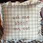 New 12x12 needlepoint embroidered throw pillow ASK ME ABOUT MY CAT
