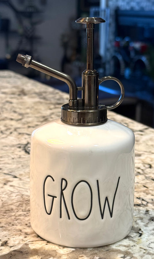 New Rae Dunn white ceramic garden/plant mister GROW