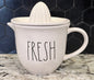 New Rae Dunn white ceramic juicer FRESH