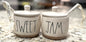 New Rae Dunn ceramic SWEET / JAM container set, clay bottom