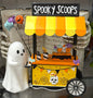 New resin Halloween cart decor SPOOKY SCOOPS