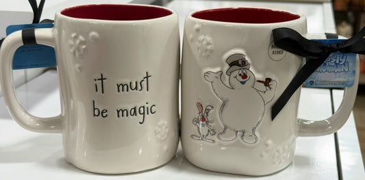 New Rae Dunn x Frosty the Snowman ceramic coffee mug IT MUST BE MAGIC