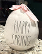 New Rae Dunn white ceramic Easter holiday egg decor HAPPY SPRING