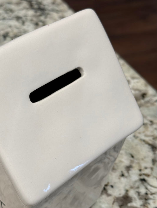 New Rae Dunn white ceramic house bank GIRLS’ NIGHT