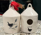 Rae Dunn white ceramic retired birdhouse CHIRP