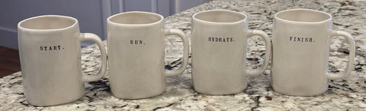 Rae Dunn vintage 4-piece typewriter mug set