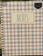 New Rae Dunn 8x10 spiral hardback plaid NOTES notebook