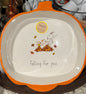New Rae Dunn x Peanuts ceramic Snoopy fall pumpkin baking dish FALLIN FOR YOU