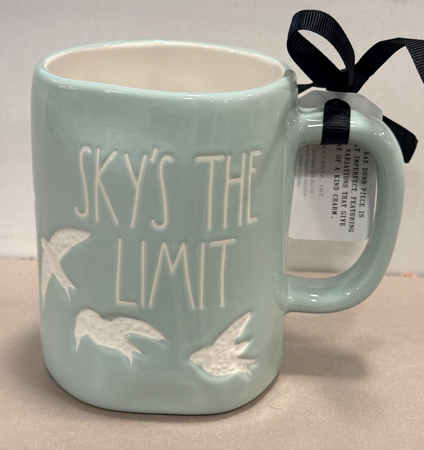 New Rae Dunn ceramic coffee mug SKY’S THE LIMIT