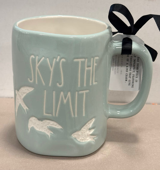 New Rae Dunn ceramic coffee mug SKY’S THE LIMIT