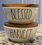 Rae Dunn ceramic mini covered ramekin dishes BLESSED & HARVEST
