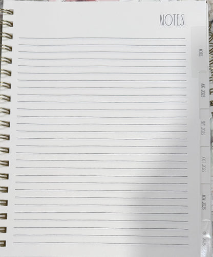 New Rae Dunn white floral 8x10 hardback 2026 planner