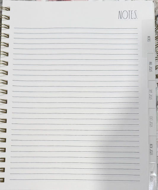 New Rae Dunn white floral 8x10 hardback 2026 planner