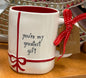 New Rae Dunn ceramic Christmas coffee mug YOU’RE MY GREATEST GIFT