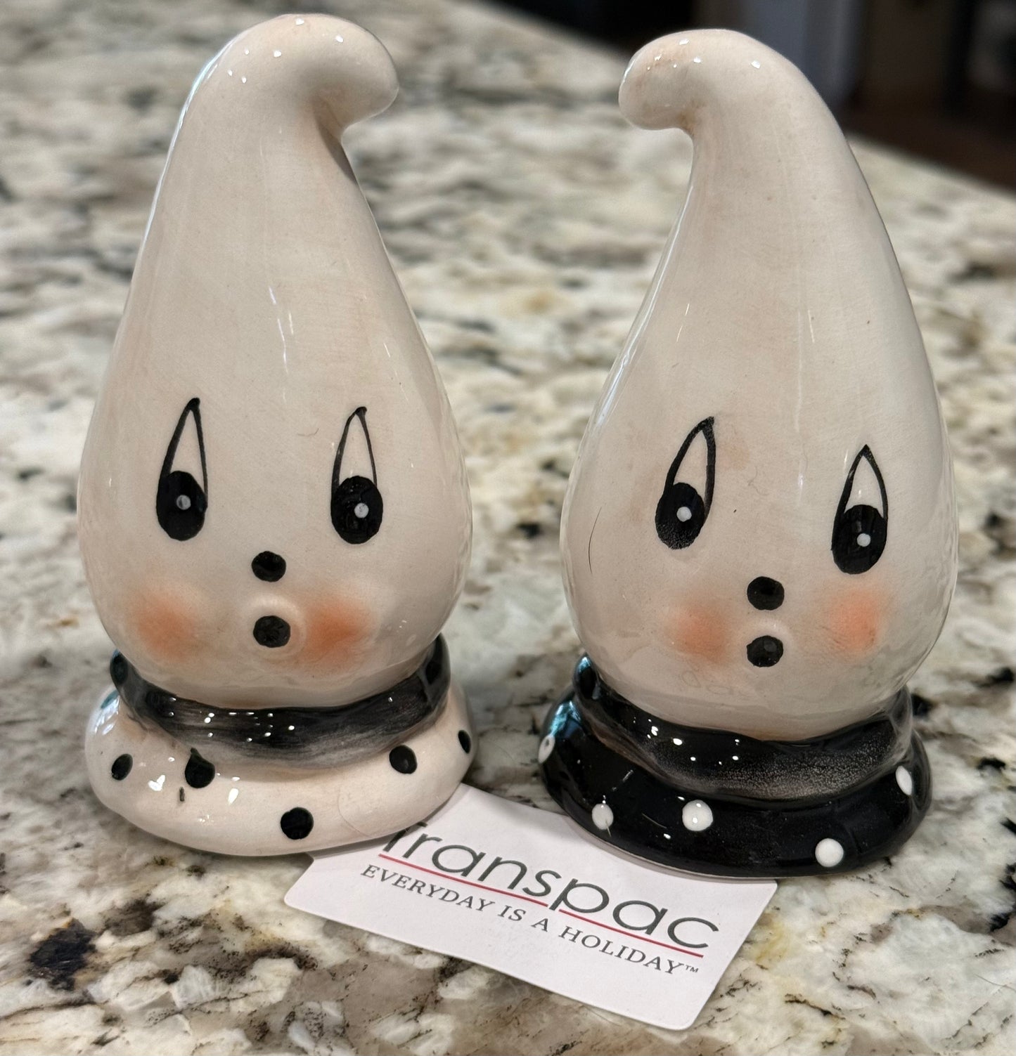 New ceramic Joanna Parker Gus Halloween decor salt and pepper shaker set
