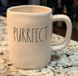New Rae Dunn white ceramic coffee mug PURRFECT