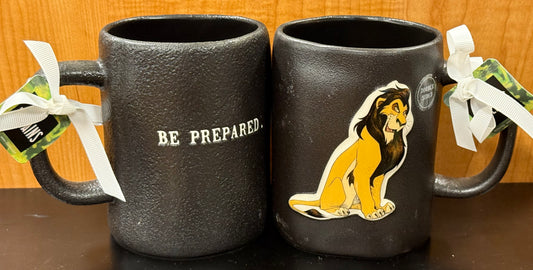 New Rae Dunn x Disney’s the Lion King black matte ceramic coffee mug BE PREPARED