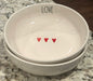 New Rae Dunn white ceramic 2-piece LOVE watercolor bowl set