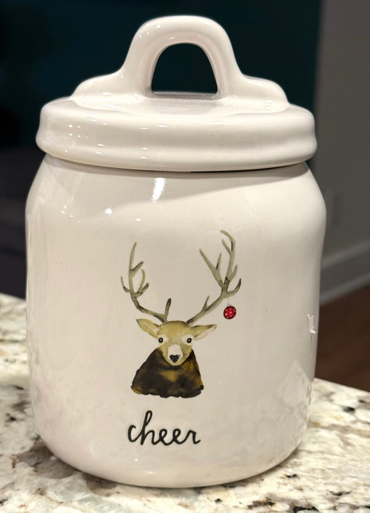 New Rae Dunn mini Christmas canister CHEER