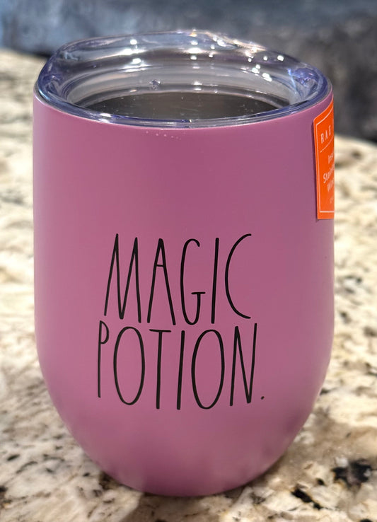 New Rae Dunn purple 12oz  stainless travel cup wine cup MAGIC POTION